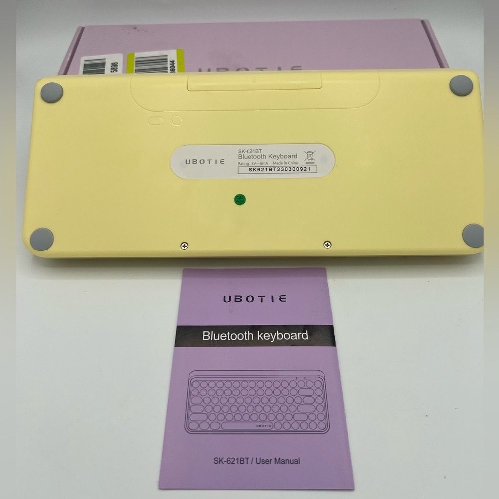 UBOTIE Bluetooth Portable Computer Keyboard Mini Wireless (Colorful Yellow) - Picture 10 of 16